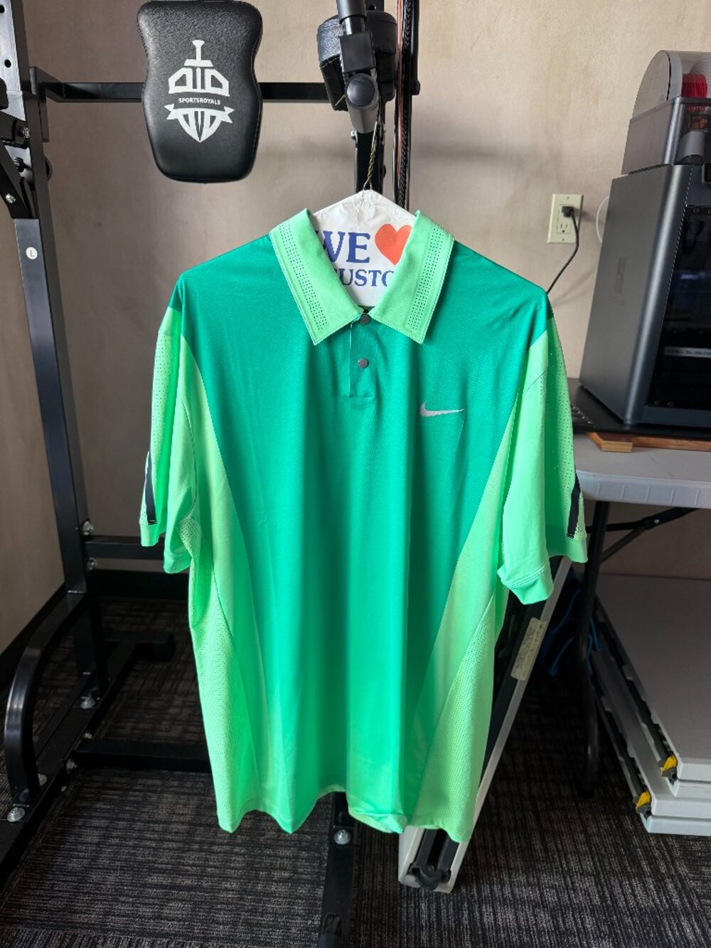 Nike Tiger Woods Collection Men’s Green Dri-FIT Golf Polo M